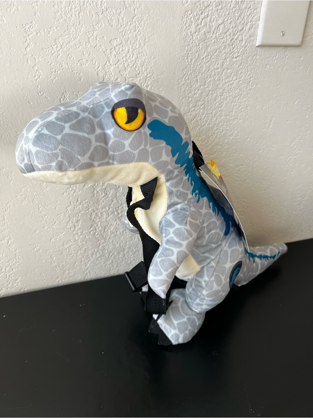 NWT Jurassic World 16" Velociraptor Blue Plush Backpack